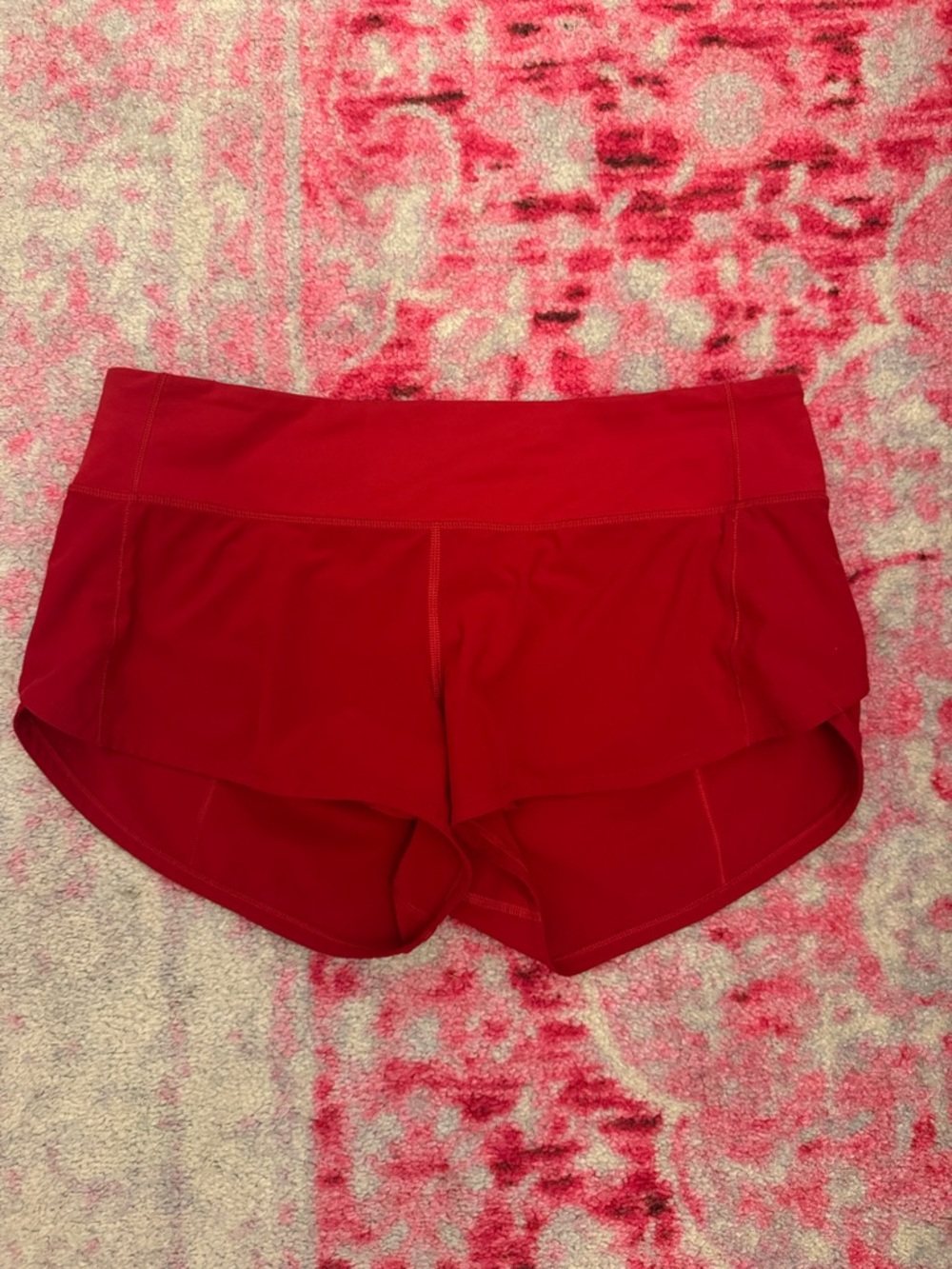 Size 6 red lululemon shorts 2.5